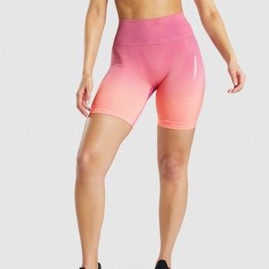 Gymshark ADAPT OMBRE SEAMLESS SHORTS- Orange Marl/Pink